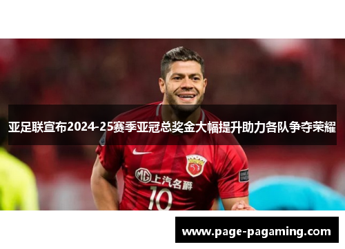亚足联宣布2024-25赛季亚冠总奖金大幅提升助力各队争夺荣耀